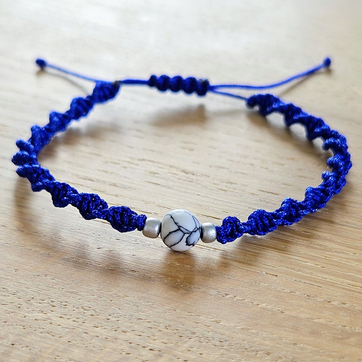 Makramee-Armband – Twist - Calcit