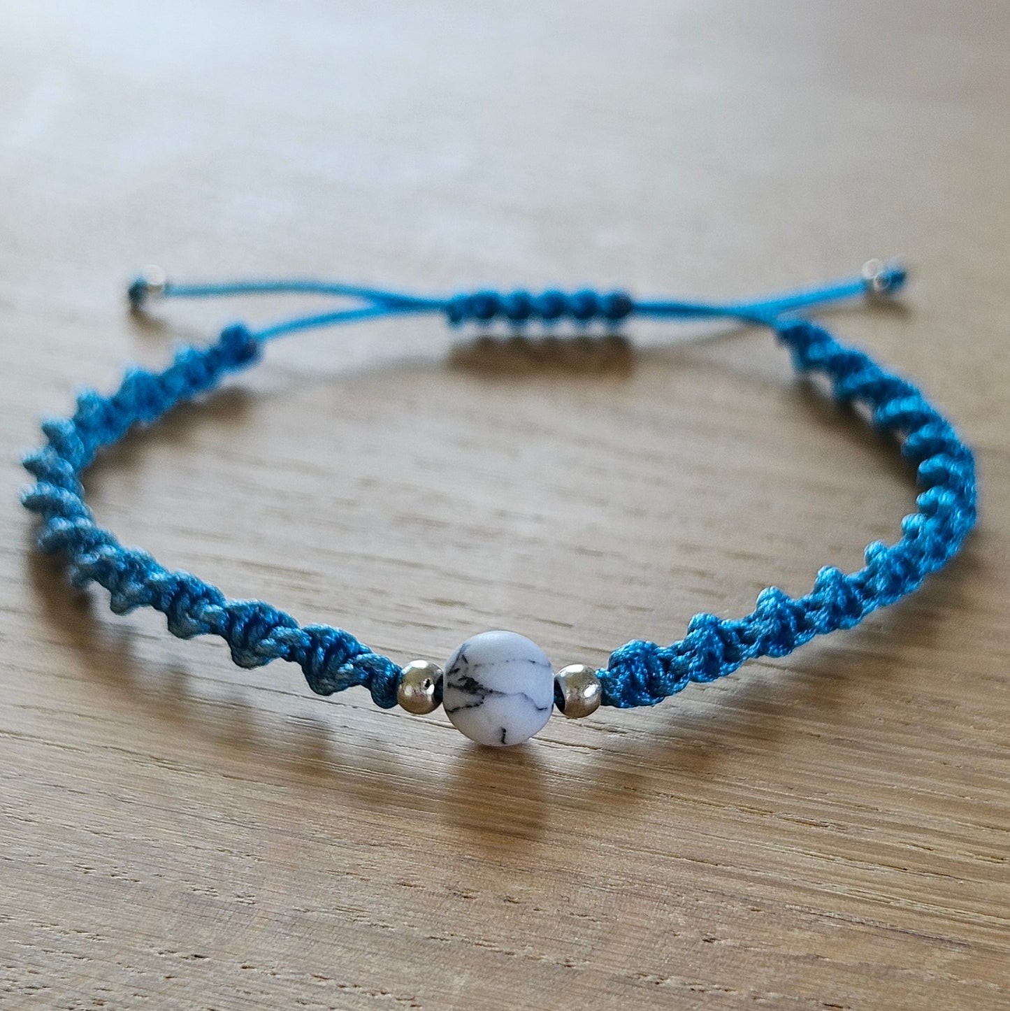 Makramee-Armband – Twist - Calcit
