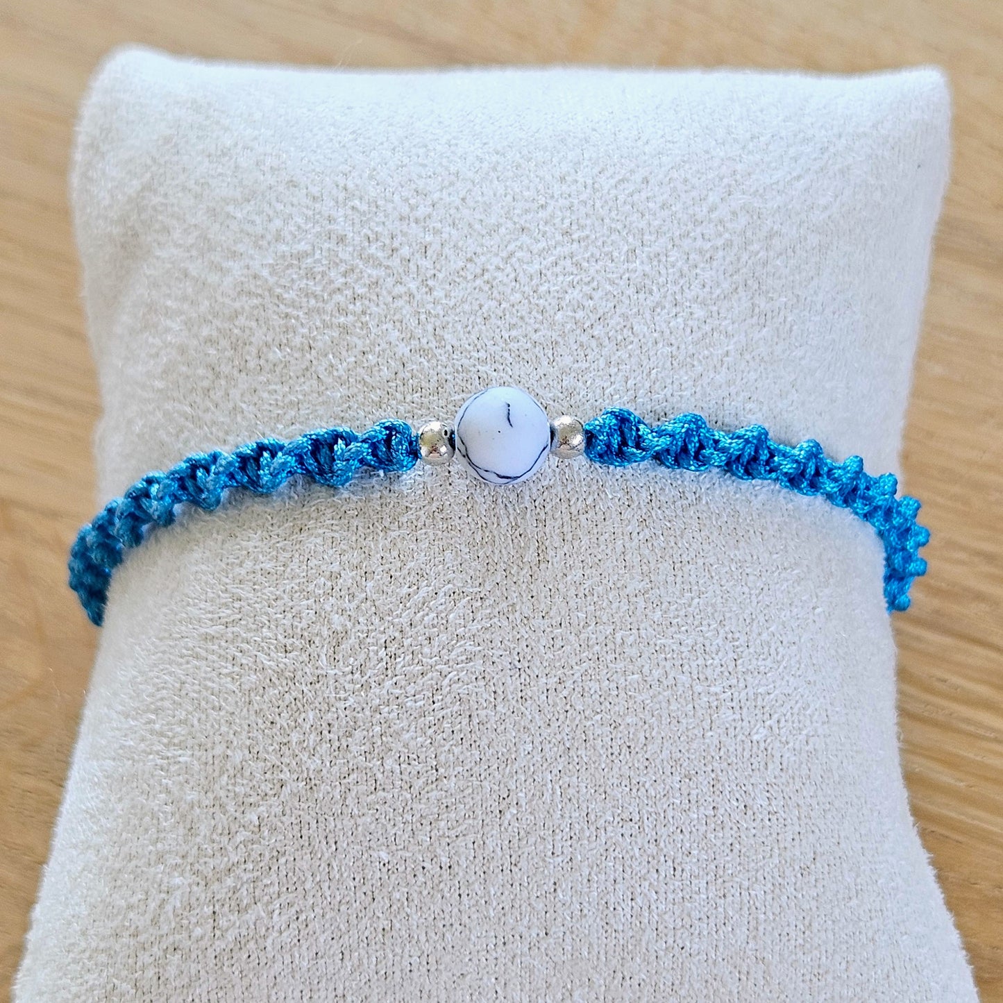 Makramee-Armband – Twist - Calcit