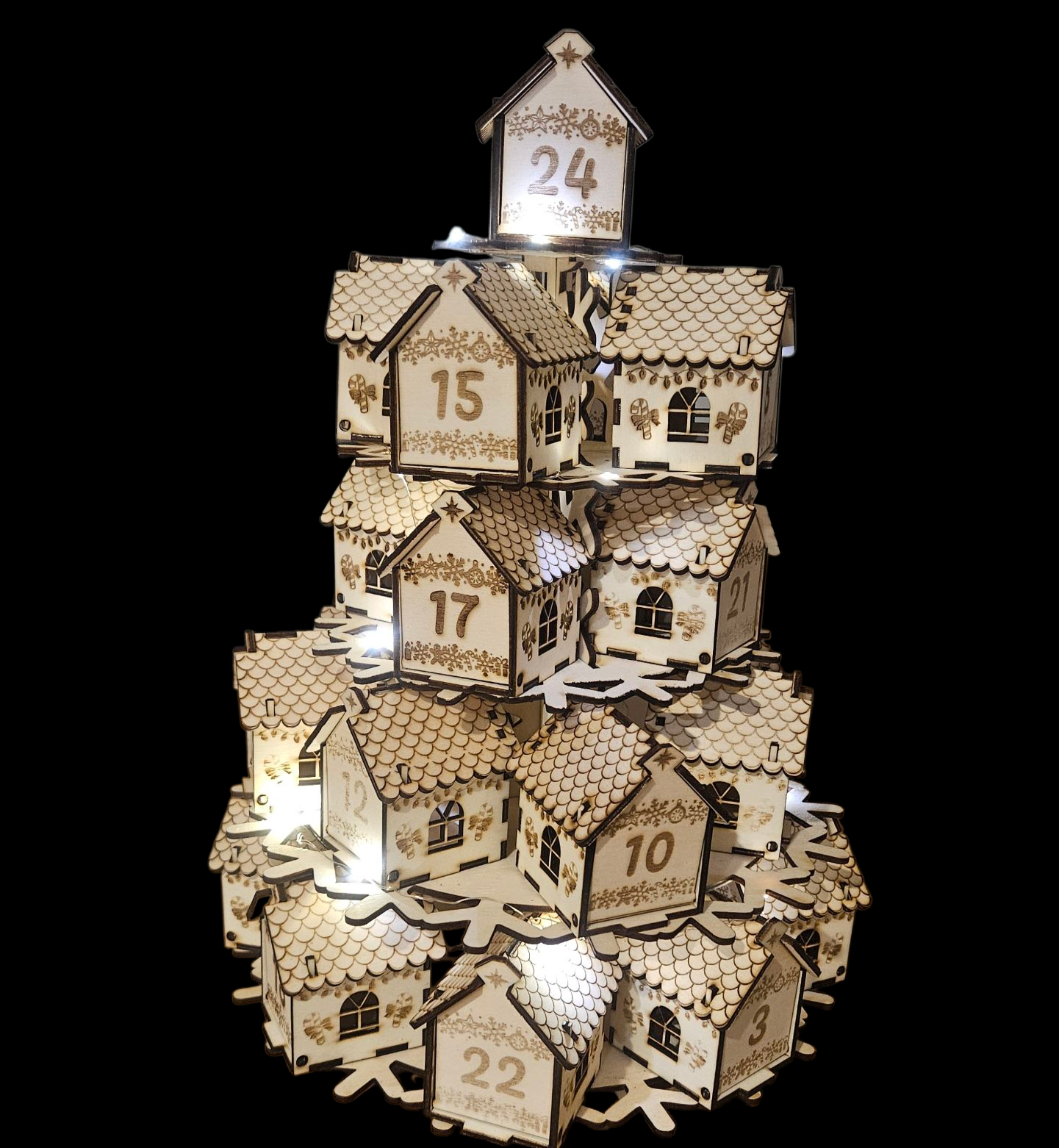 Adventskalender mit 24 HĂ€uschen