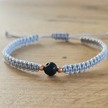 Makramee-Armband – Line - Lavastein