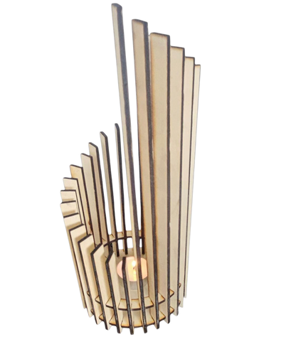 Holz Design Windlicht - Säule - Set