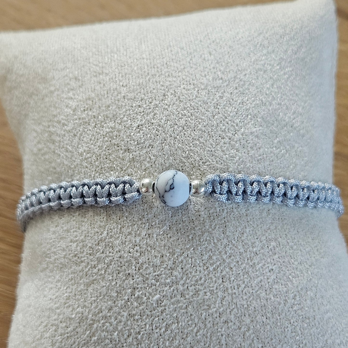 Makramee-Armband – Line - Calcit
