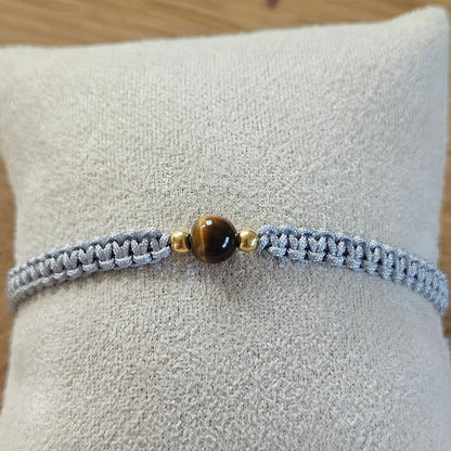 Makramee-Armband – Line - Tigerauge