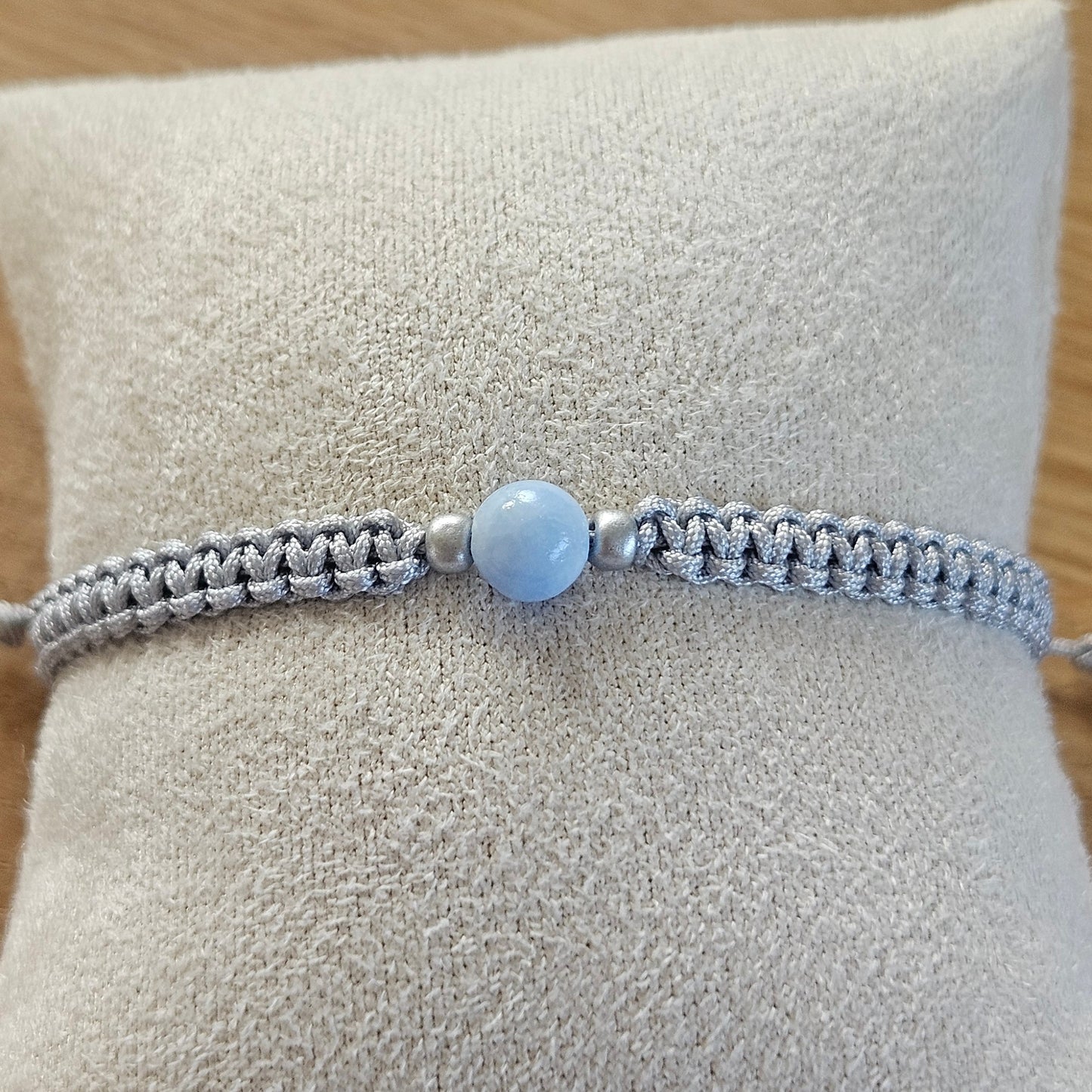 Makramee-Armband – Line - Persischer Chalcedon
