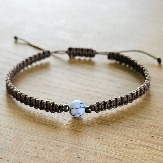 Makramee-Armband – Line - Calcit