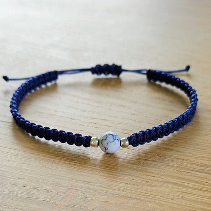 Makramee-Armband – Line - Calcit
