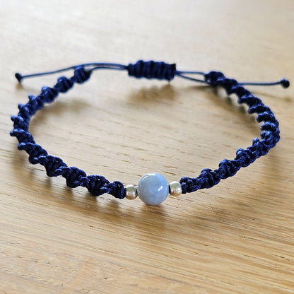 Makramee-Armband – Twist - Persischer Chalcedon