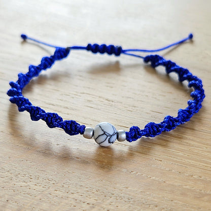 Makramee-Armband – Twist - Calcit