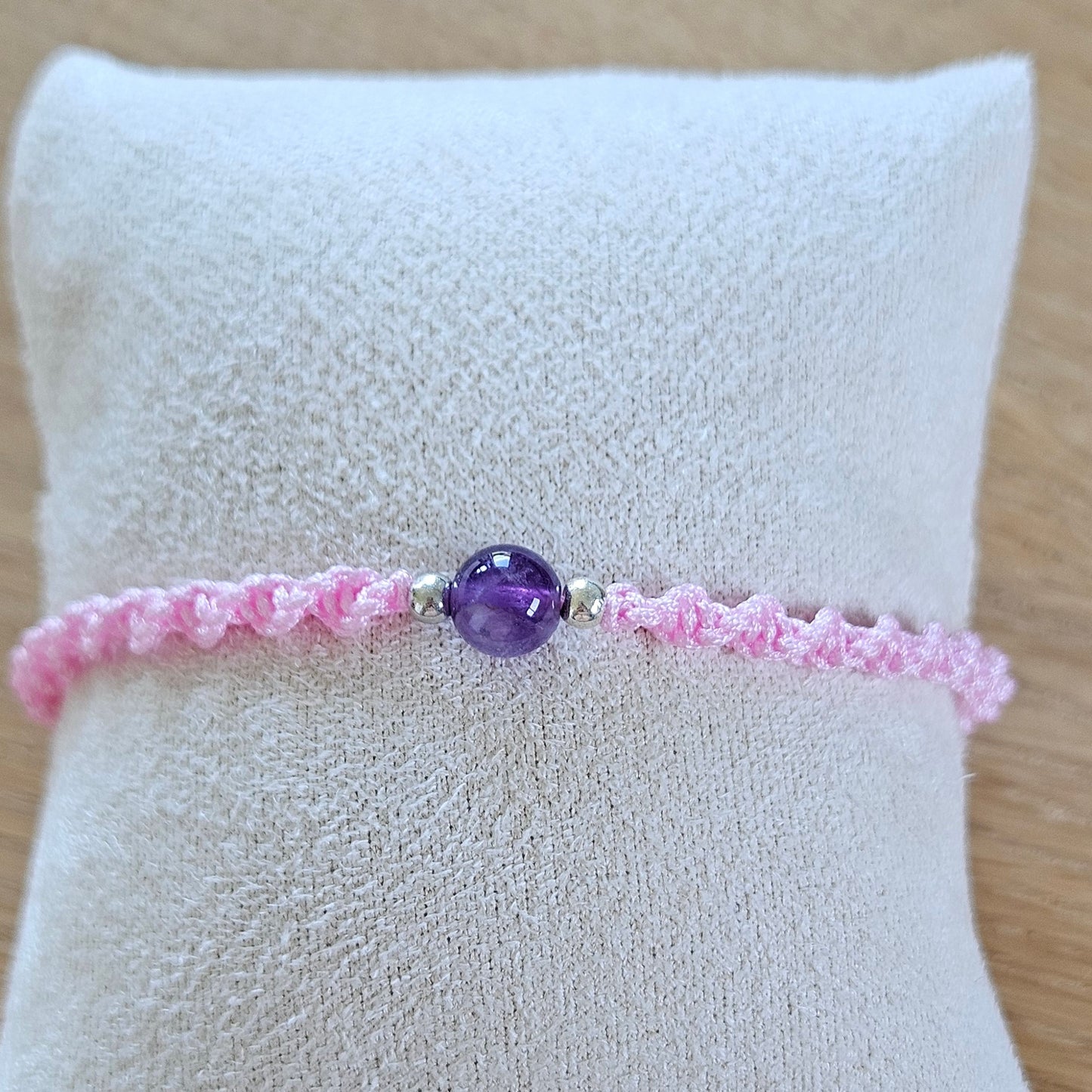 Makramee-Armband – Twist - Amethyst