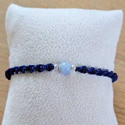 Makramee-Armband – Twist - Persischer Chalcedon