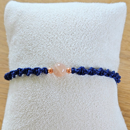 Makramee-Armband – Twist - Mondstein