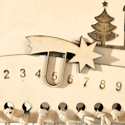 Calendrier de l'Avent « Village de Noël avec motif de randonnée »