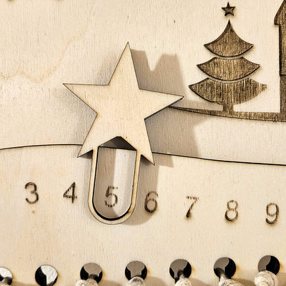 Calendrier de l'Avent « Village de Noël avec motif de randonnée »