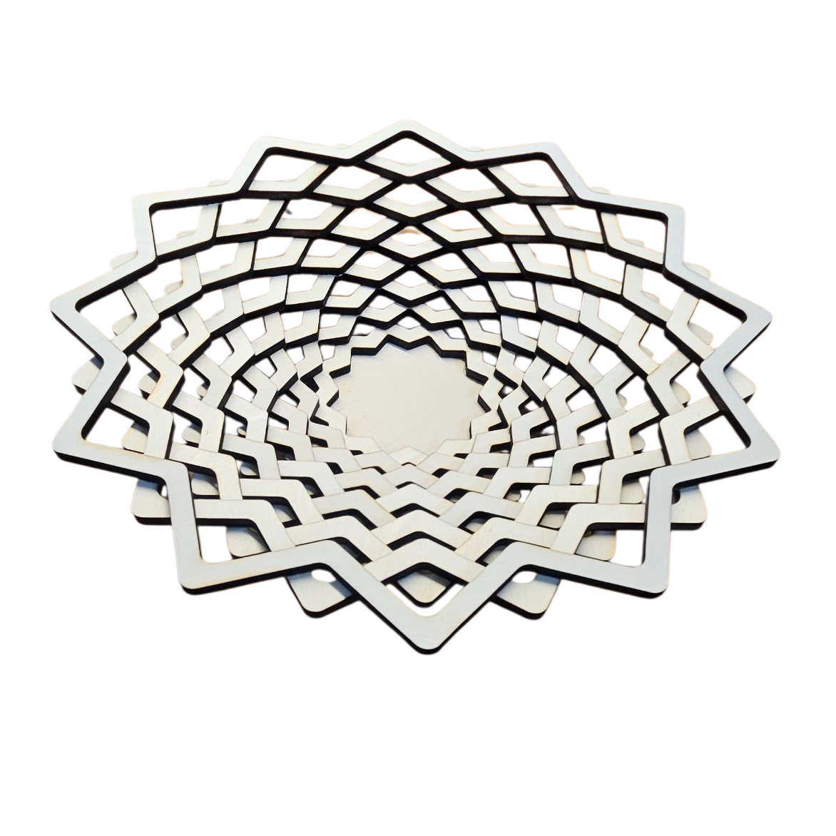 Spiral Wooden Bowl