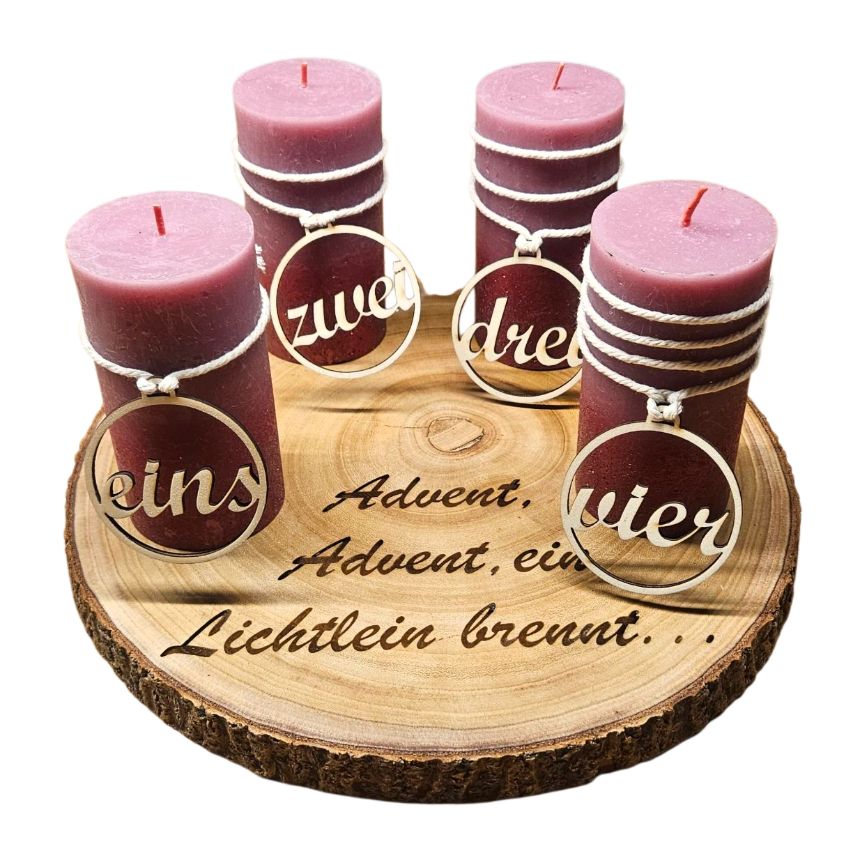 Couronne de l'Avent - Quatre bougies