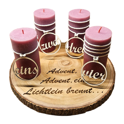 Couronne de l'Avent - Quatre bougies