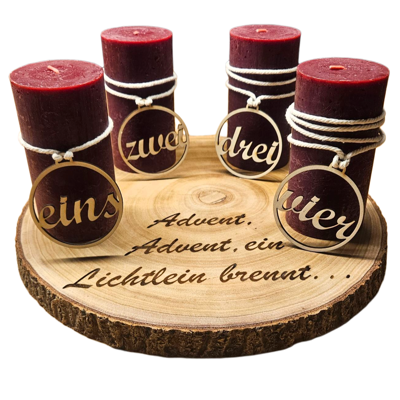 Couronne de l'Avent - Quatre bougies
