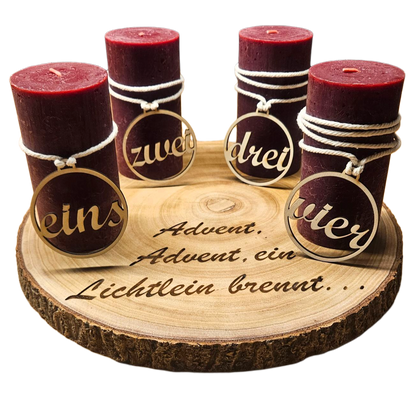 Couronne de l'Avent - Quatre bougies