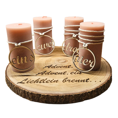 Couronne de l'Avent - Quatre bougies