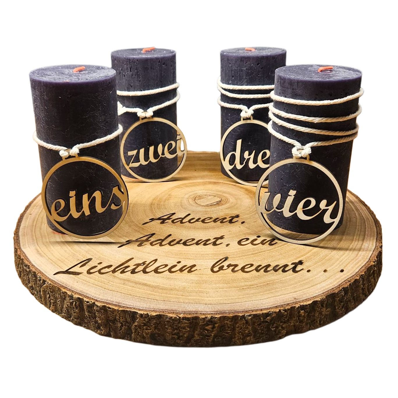 Couronne de l'Avent - Quatre bougies