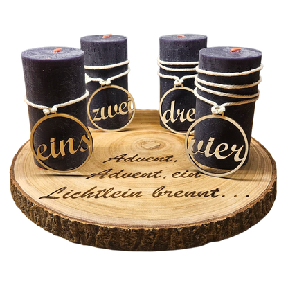 Couronne de l'Avent - Quatre bougies