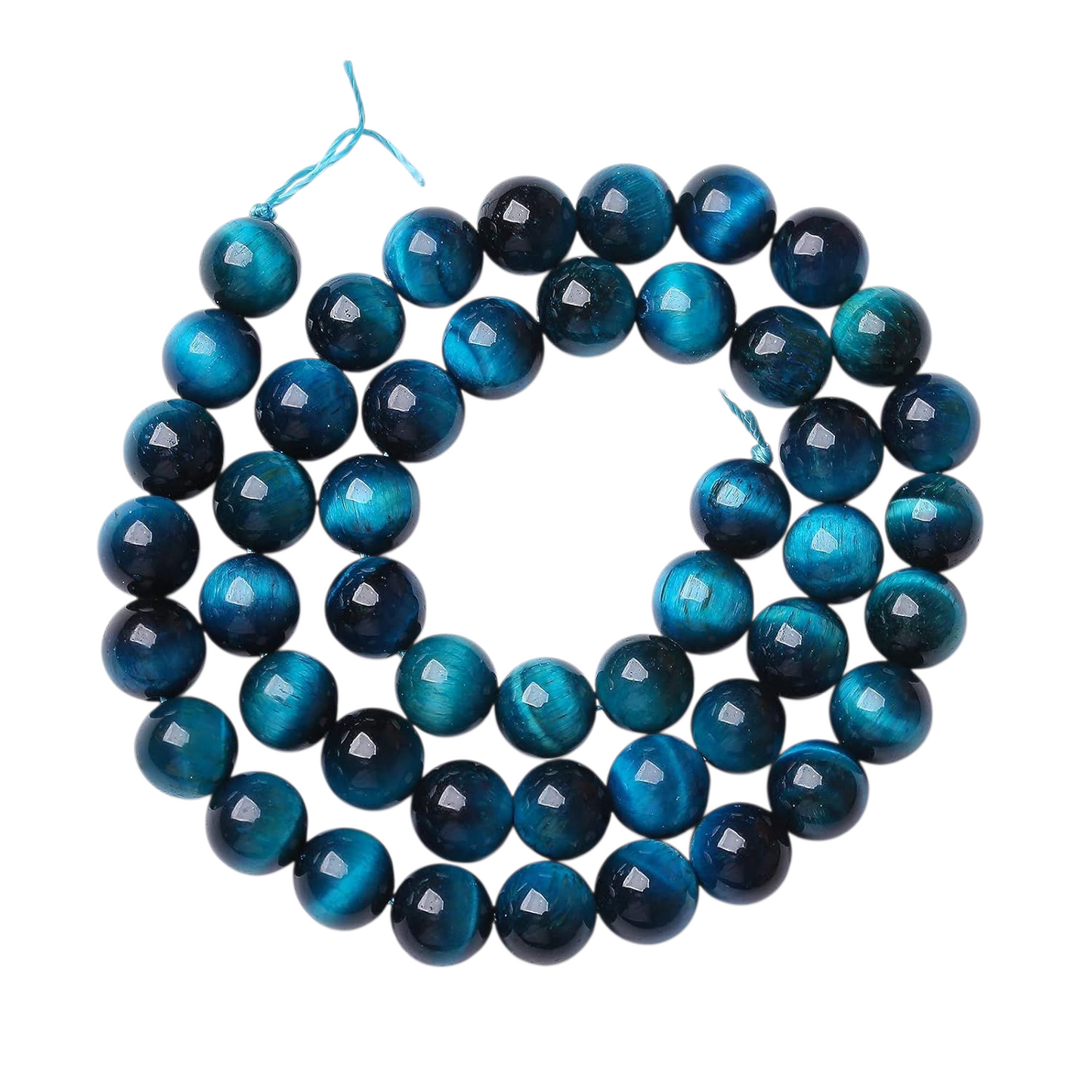 Makramee-Armband – Line - Tigerauge blau