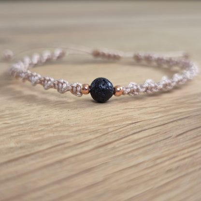 Makramee-Armband – Twist - Lavastein