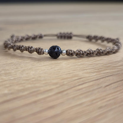 Makramee-Armband – Twist - Lavastein