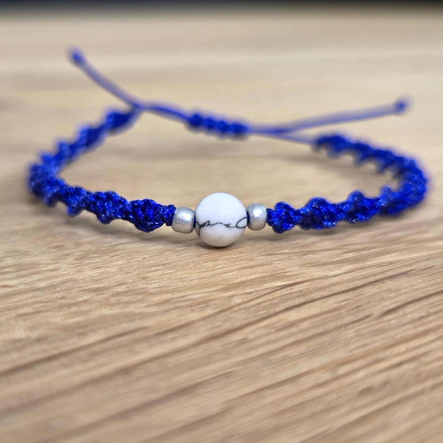 Makramee-Armband – Twist - Calcit