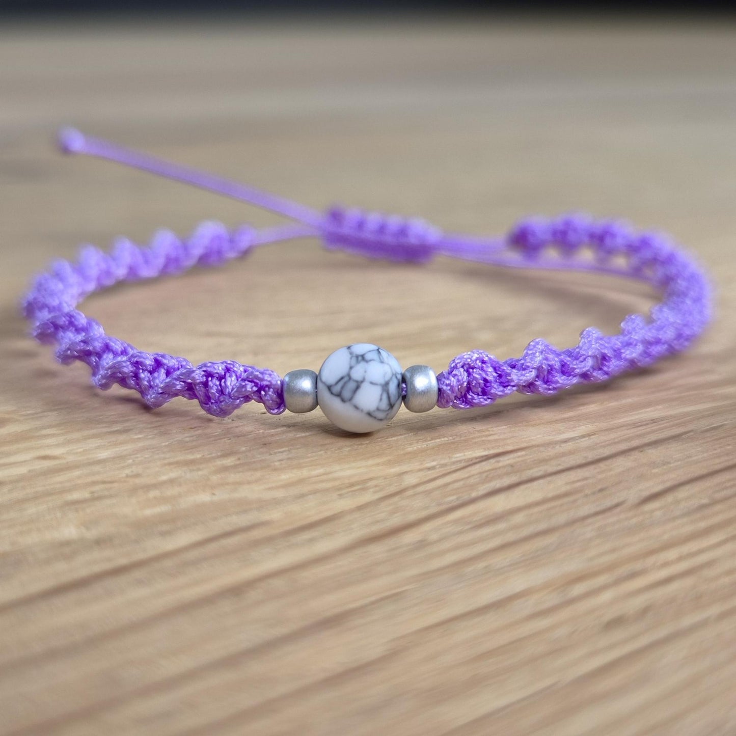 Makramee-Armband – Twist - Calcit