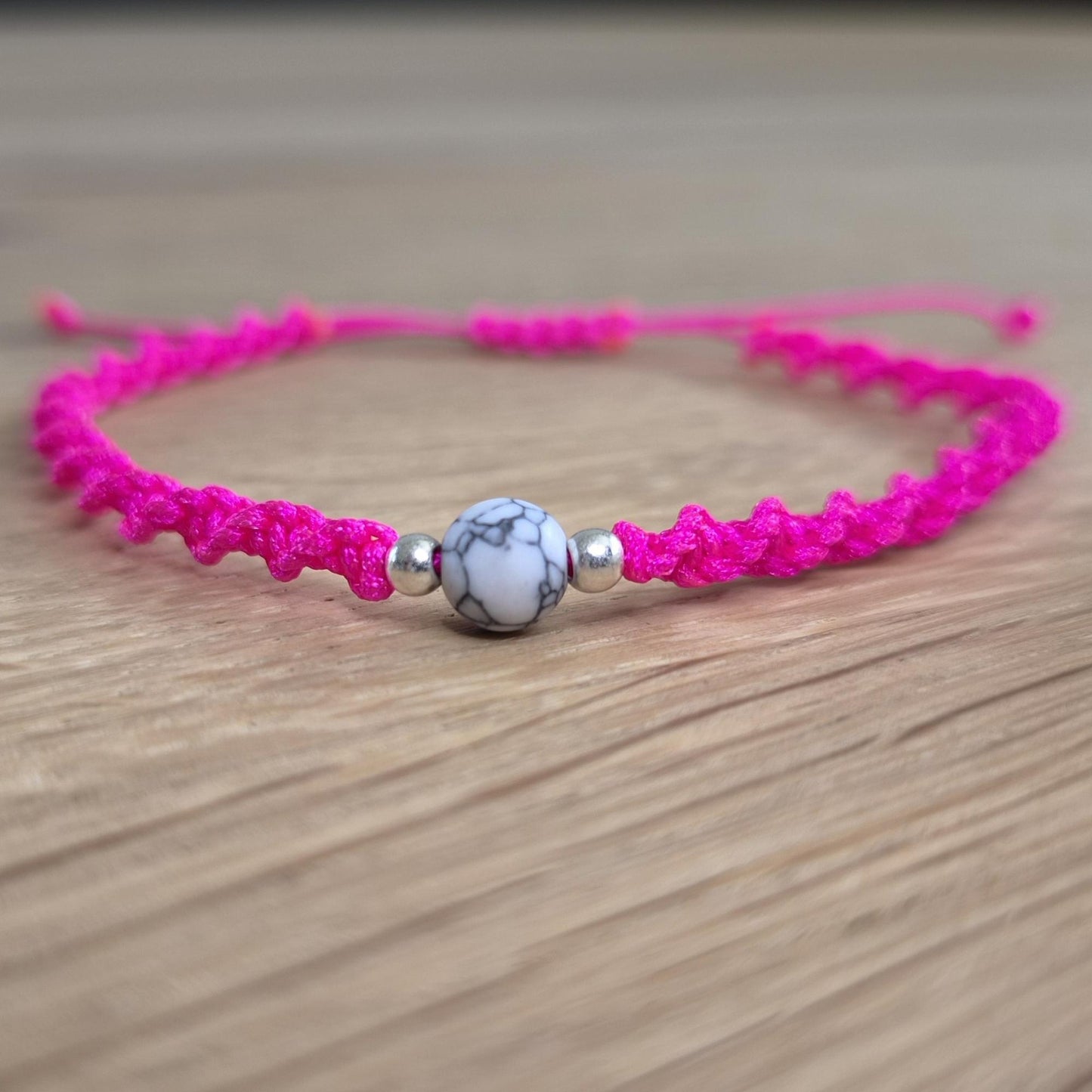 Makramee-Armband – Twist - Calcit