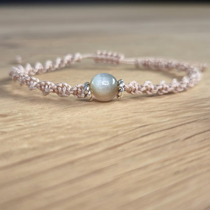 Makramee-Armband – Twist - Katzenauge
