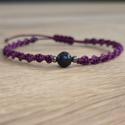 Makramee-Armband – Twist - Lavastein