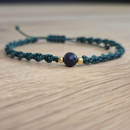 Makramee-Armband – Twist - Lavastein