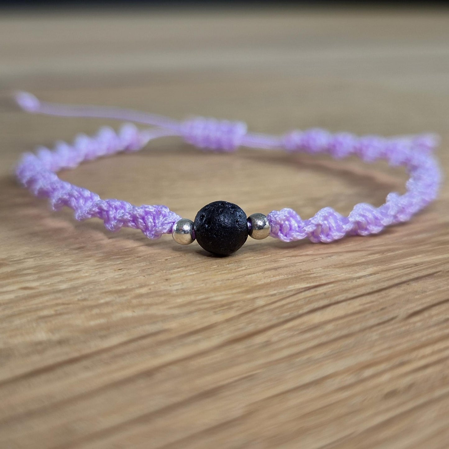 Makramee-Armband – Twist - Lavastein