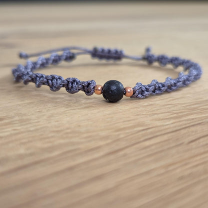 Makramee-Armband – Twist - Lavastein