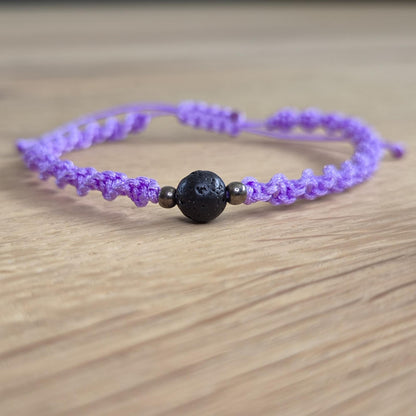 Makramee-Armband – Twist - Lavastein