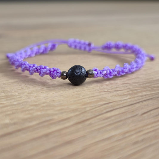 Makramee-Armband – Twist - Lavastein