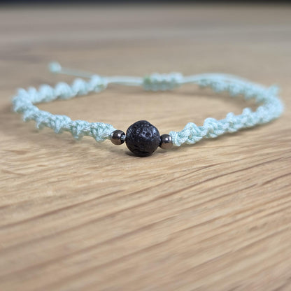 Makramee-Armband – Twist - Lavastein