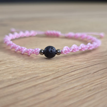 Makramee-Armband – Twist - Lavastein