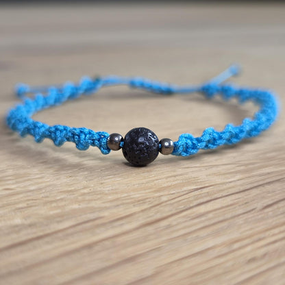 Makramee-Armband – Twist - Lavastein