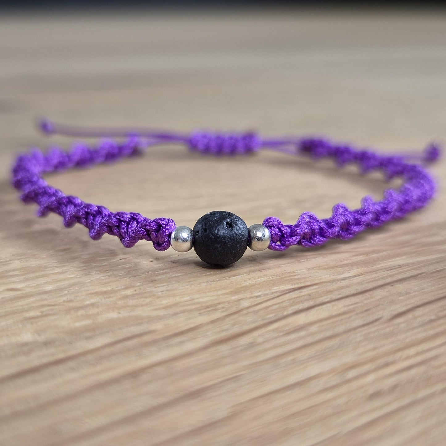 Makramee-Armband – Twist - Lavastein