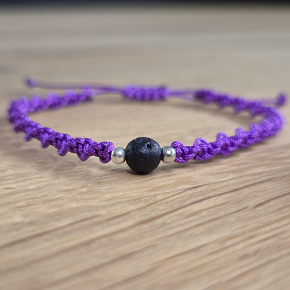 Makramee-Armband – Twist - Lavastein