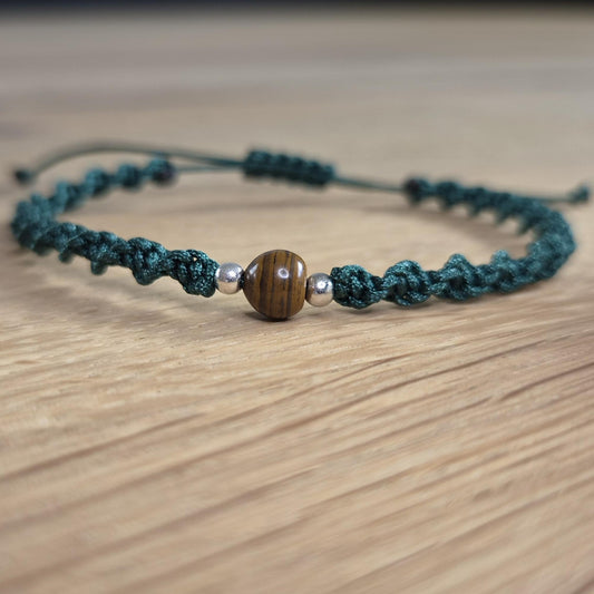 Makramee-Armband – Twist - Tigerauge
