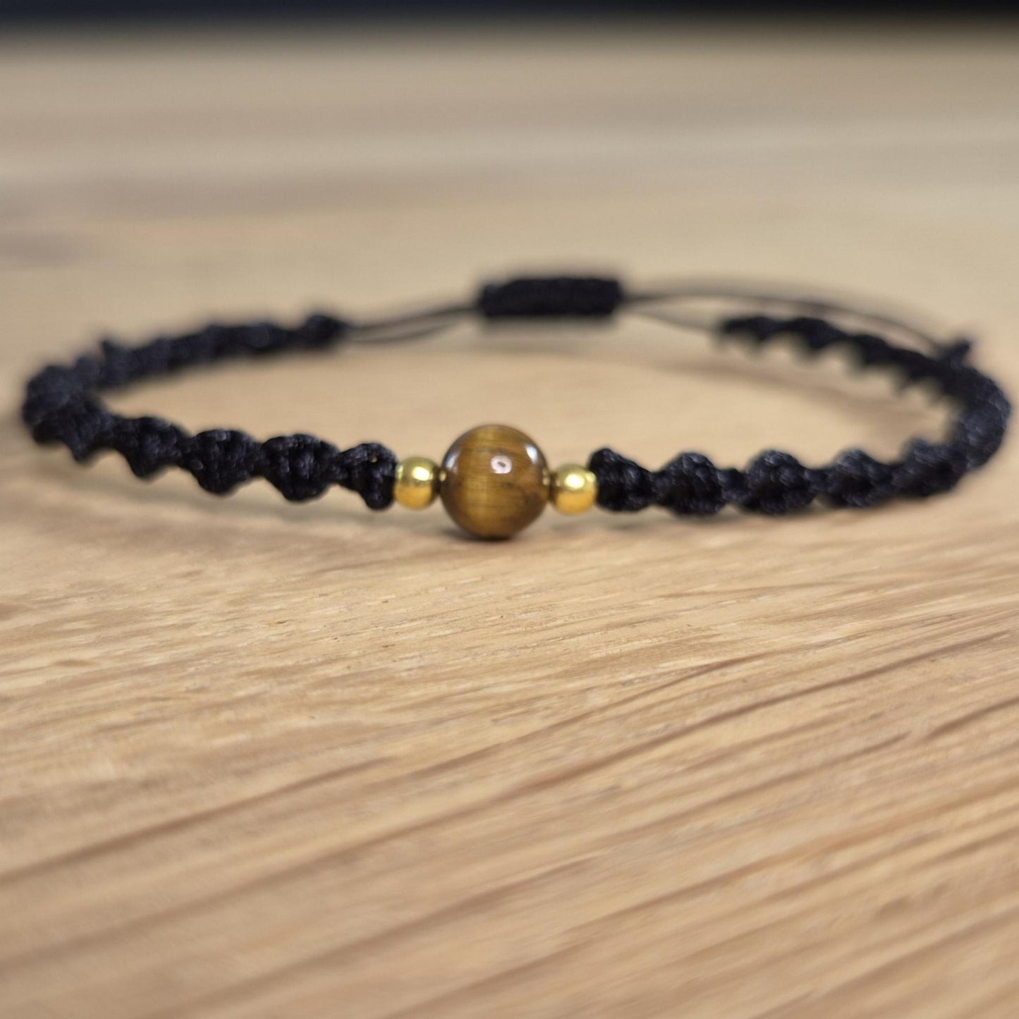 Makramee-Armband – Twist - Tigerauge