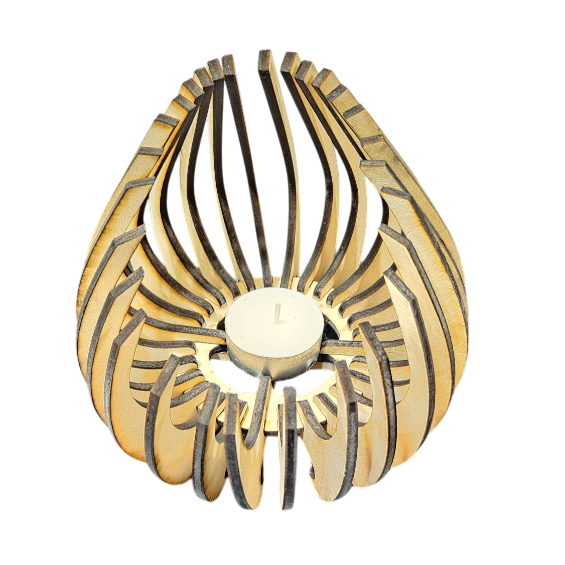 Holz Design Windlicht - Kokon