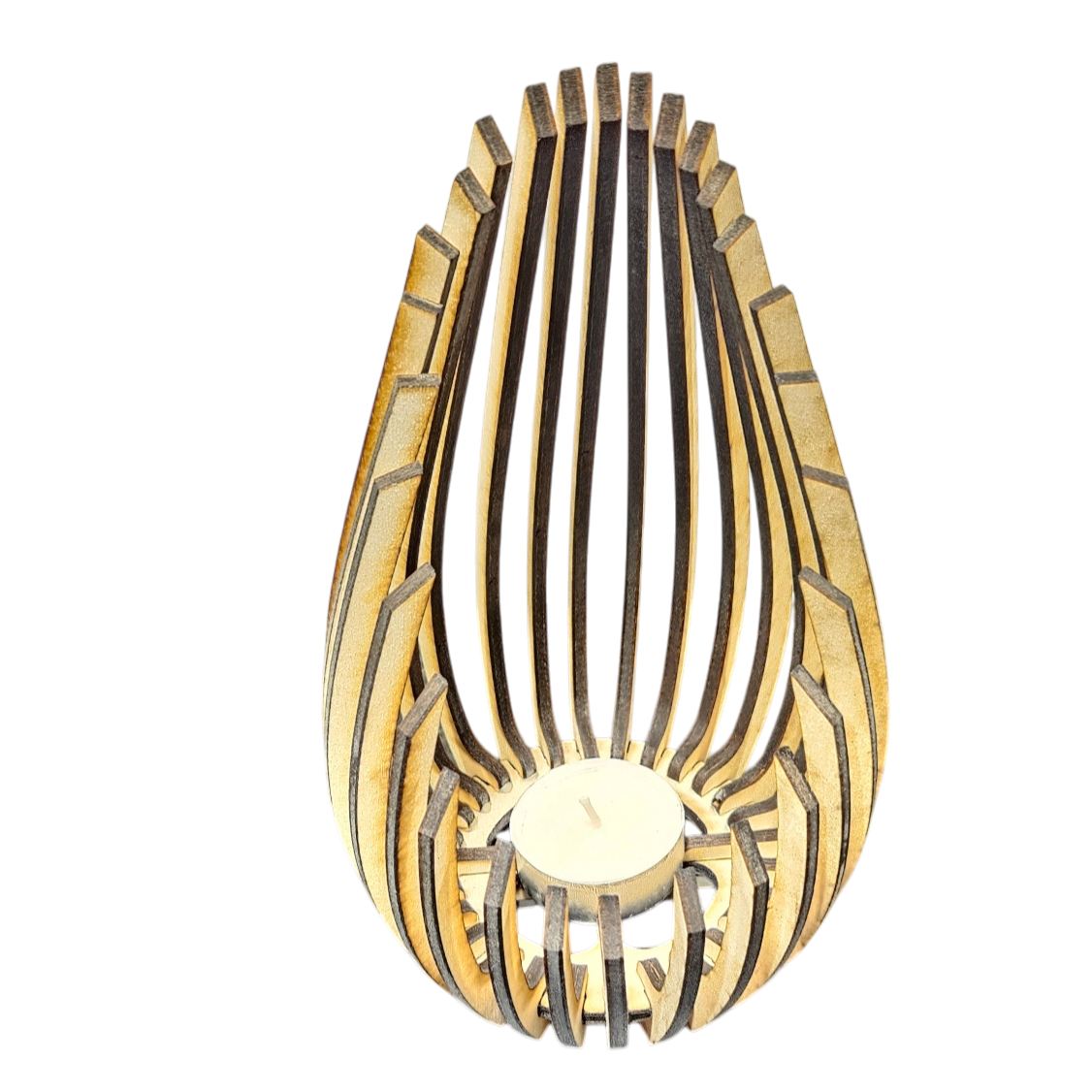 Holz Design Windlicht - Kokon