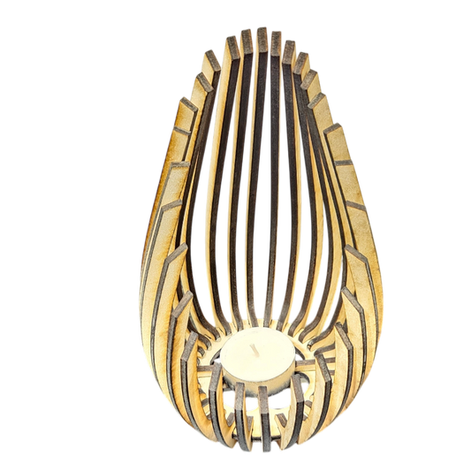 Holz Design Windlicht - Kokon