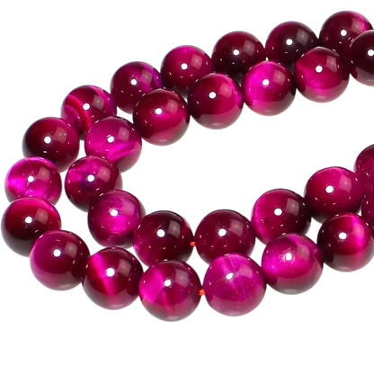 Makramee-Armband – Twist - Tigerauge pink
